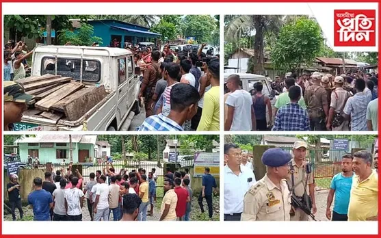কুমাৰীকাটাত চোৰাং কাঠৰ বেহা বন বিষয়া কৰ্মচাৰীৰঃ ৰাইজে জব্দ কৰিলে কাঠ ভৰ্তি বাহন...